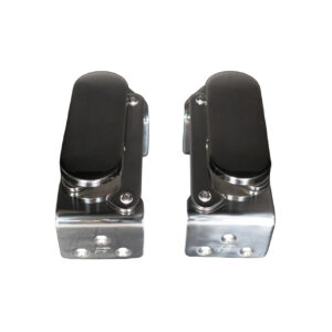 Roll-Back Bolster Seat Hinge with Cover — 304 Stainless (Pair)