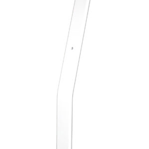 White Forward Seating Backrest Bar — Powder-Coated Aluminum, 15° Bend